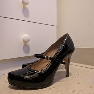 Gacel Black Mary Jane Heels